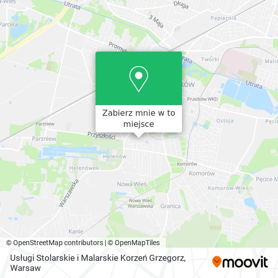 Mapa Usługi Stolarskie i Malarskie Korzeń Grzegorz