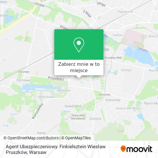 Mapa Agent Ubezpieczeniowy. Finkielsztein Wiesław Pruszków