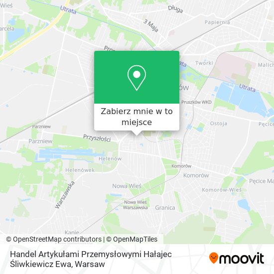 Mapa Handel Artykułami Przemysłowymi Hałajec Śliwkiewicz Ewa