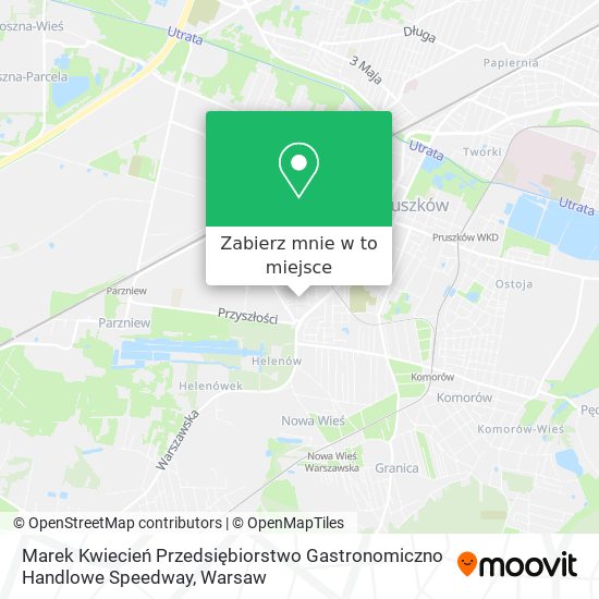 Mapa Marek Kwiecień Przedsiębiorstwo Gastronomiczno Handlowe Speedway