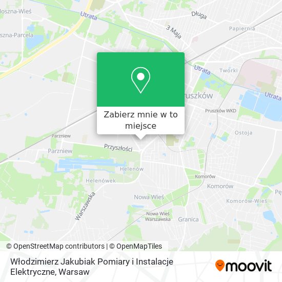 Mapa Włodzimierz Jakubiak Pomiary i Instalacje Elektryczne