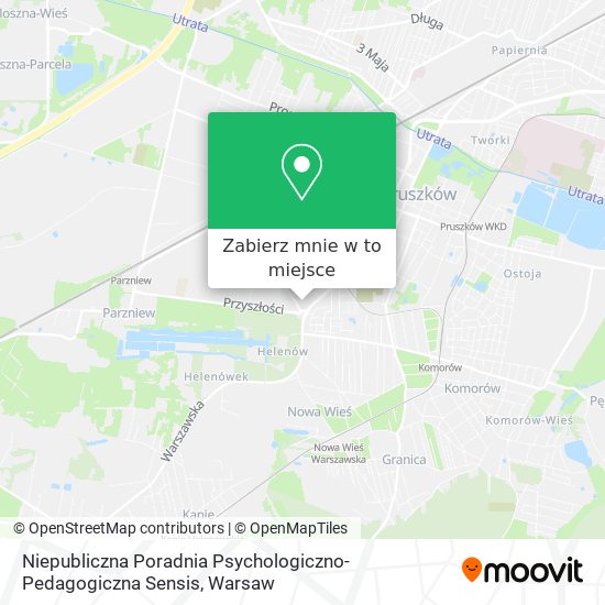 Mapa Niepubliczna Poradnia Psychologiczno-Pedagogiczna Sensis