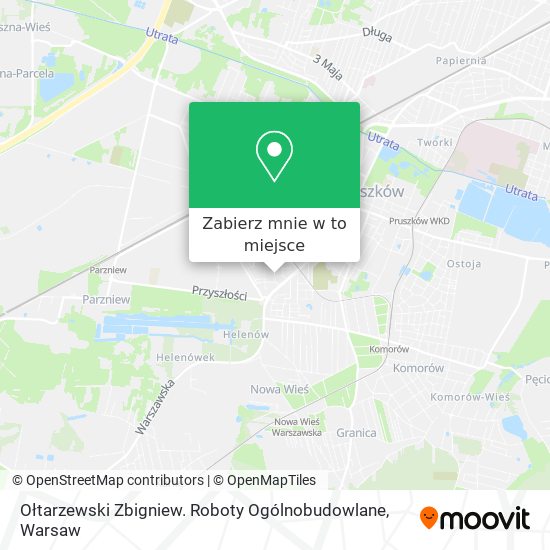 Mapa Ołtarzewski Zbigniew. Roboty Ogólnobudowlane