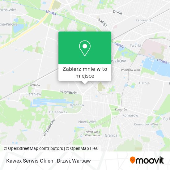 Mapa Kawex Serwis Okien i Drzwi