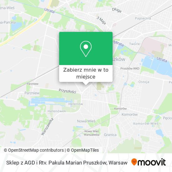 Mapa Sklep z AGD i Rtv. Pakula Marian Pruszków