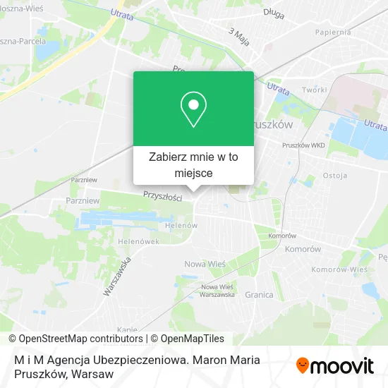 Mapa M i M Agencja Ubezpieczeniowa. Maron Maria Pruszków