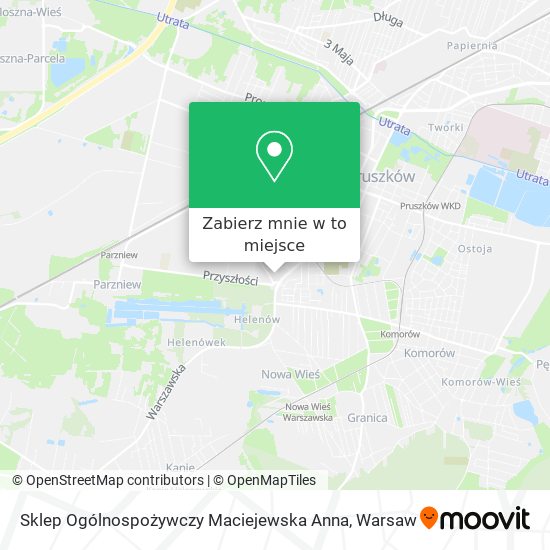 Mapa Sklep Ogólnospożywczy Maciejewska Anna