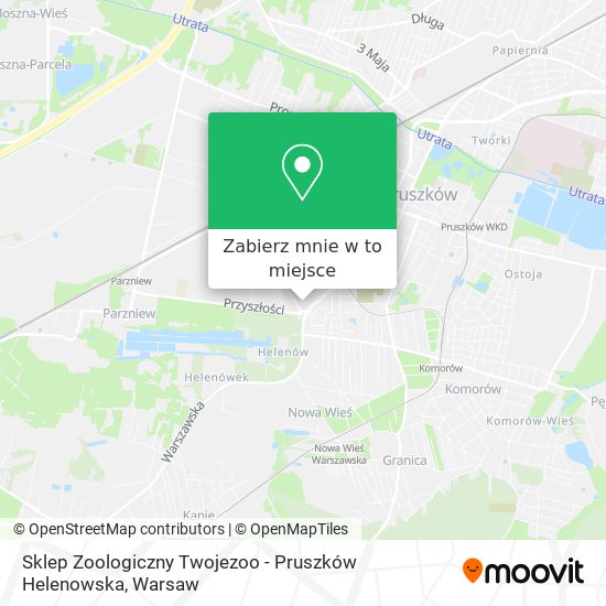 Mapa Sklep Zoologiczny Twojezoo - Pruszków Helenowska