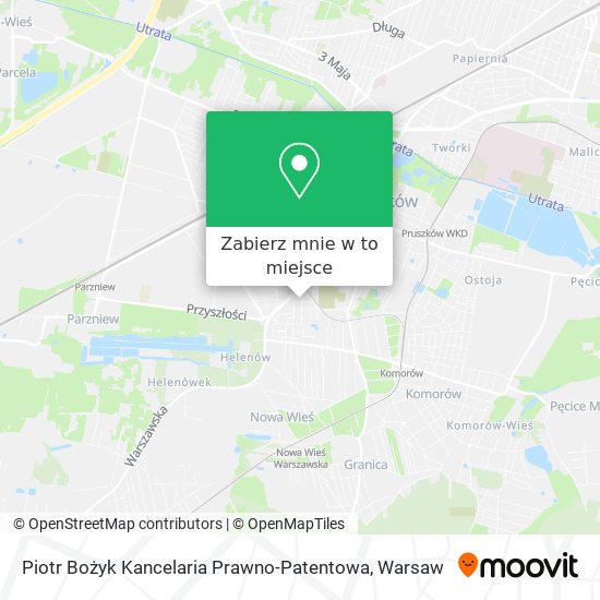 Mapa Piotr Bożyk Kancelaria Prawno-Patentowa