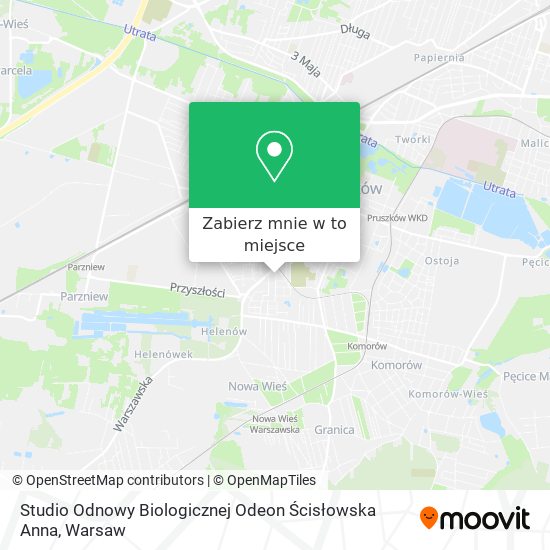 Mapa Studio Odnowy Biologicznej Odeon Ścisłowska Anna