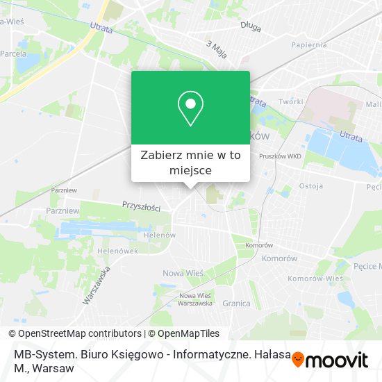 Mapa MB-System. Biuro Księgowo - Informatyczne. Hałasa M.
