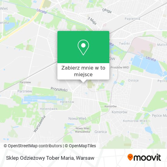 Mapa Sklep Odzieżowy Tober Maria