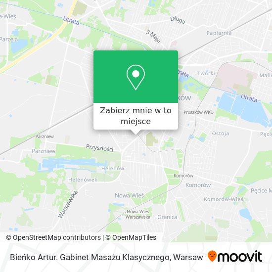 Mapa Bieńko Artur. Gabinet Masażu Klasycznego