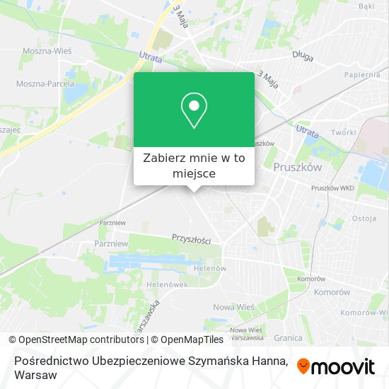 Mapa Pośrednictwo Ubezpieczeniowe Szymańska Hanna