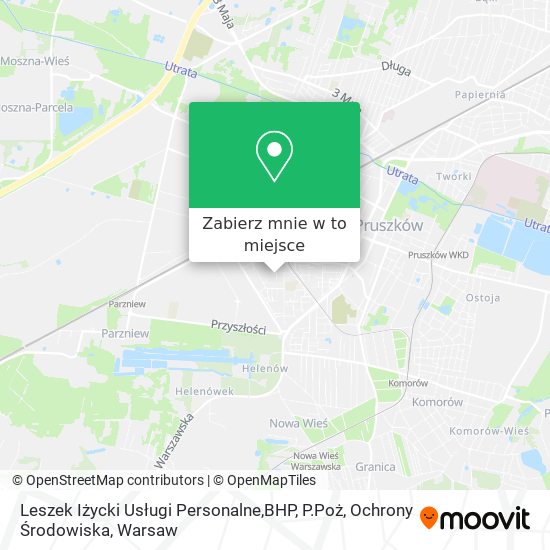 Mapa Leszek Iżycki Usługi Personalne,BHP, P.Poż, Ochrony Środowiska