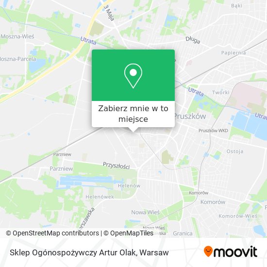 Mapa Sklep Ogónospożywczy Artur Olak