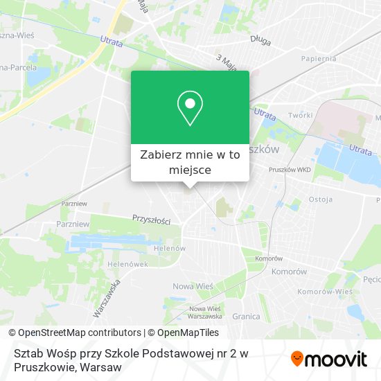 Mapa Sztab Wośp przy Szkole Podstawowej nr 2 w Pruszkowie