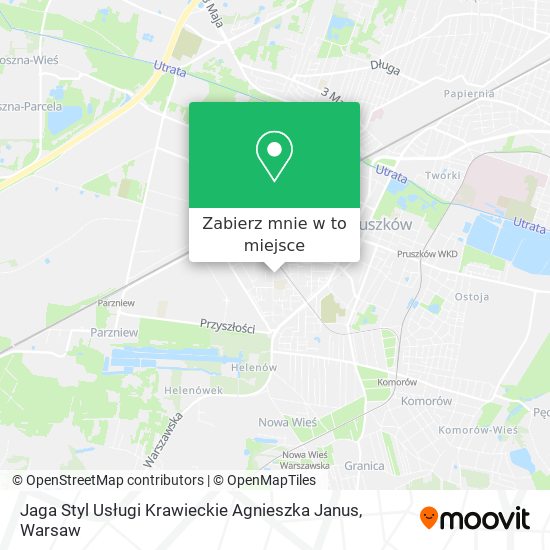 Mapa Jaga Styl Usługi Krawieckie Agnieszka Janus