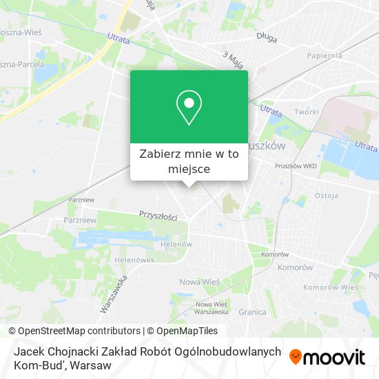 Mapa Jacek Chojnacki Zakład Robót Ogólnobudowlanych Kom-Bud'