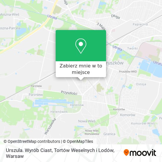 Mapa Urszula. Wyrób Ciast, Tortów Weselnych i Lodów