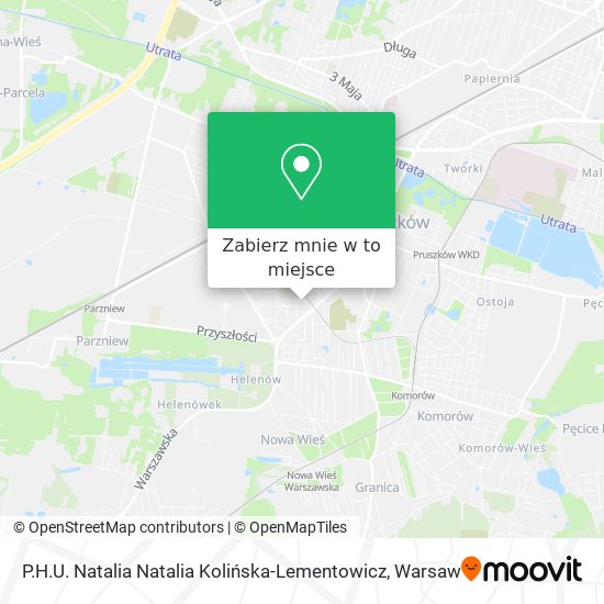 Mapa P.H.U. Natalia Natalia Kolińska-Lementowicz