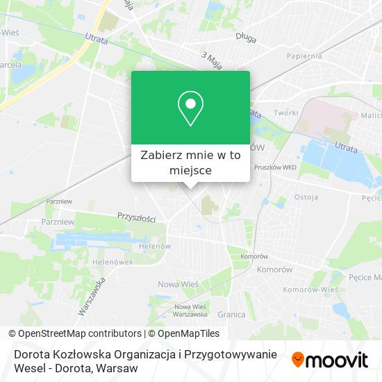 Mapa Dorota Kozłowska Organizacja i Przygotowywanie Wesel - Dorota