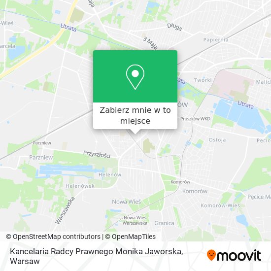 Mapa Kancelaria Radcy Prawnego Monika Jaworska