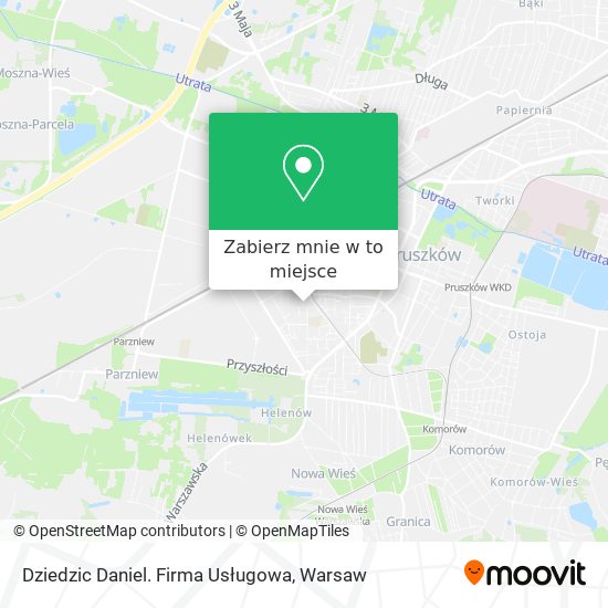 Mapa Dziedzic Daniel. Firma Usługowa