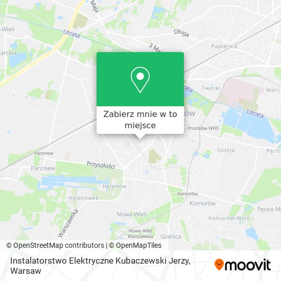 Mapa Instalatorstwo Elektryczne Kubaczewski Jerzy