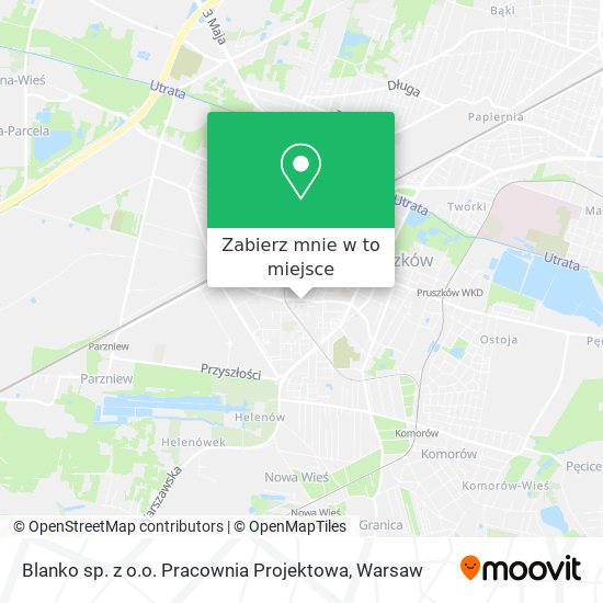 Mapa Blanko sp. z o.o. Pracownia Projektowa