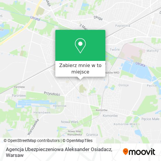 Mapa Agencja Ubezpieczeniowa Aleksander Osiadacz