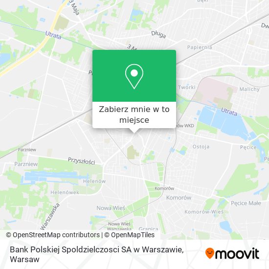 Mapa Bank Polskiej Spoldzielczosci SA w Warszawie