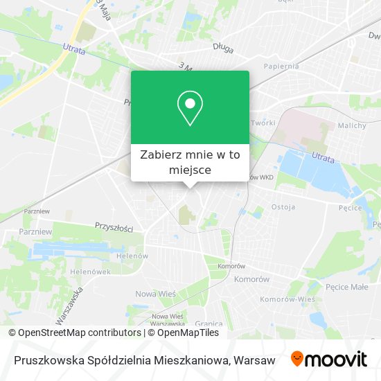 Mapa Pruszkowska Spółdzielnia Mieszkaniowa