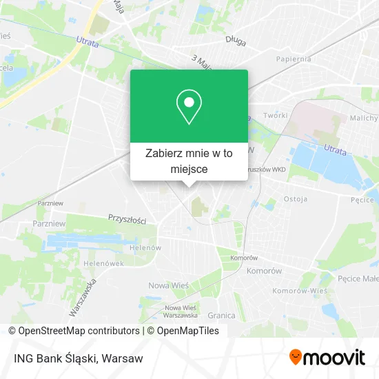 Mapa ING Bank Śląski
