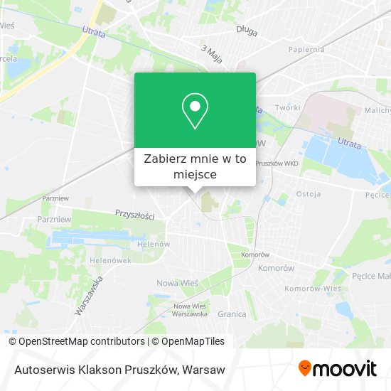 Mapa Autoserwis Klakson Pruszków