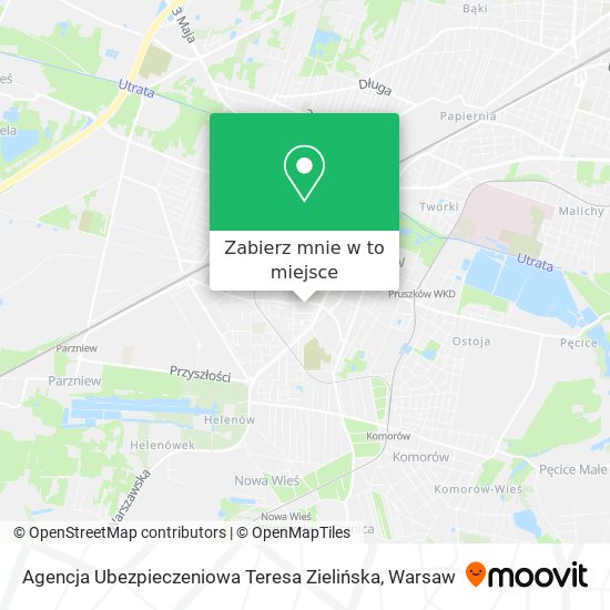 Mapa Agencja Ubezpieczeniowa Teresa Zielińska