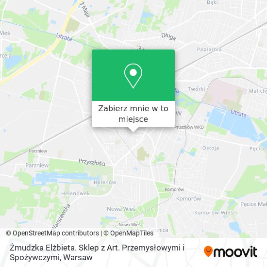 Mapa Żmudzka Elżbieta. Sklep z Art. Przemysłowymi i Spożywczymi