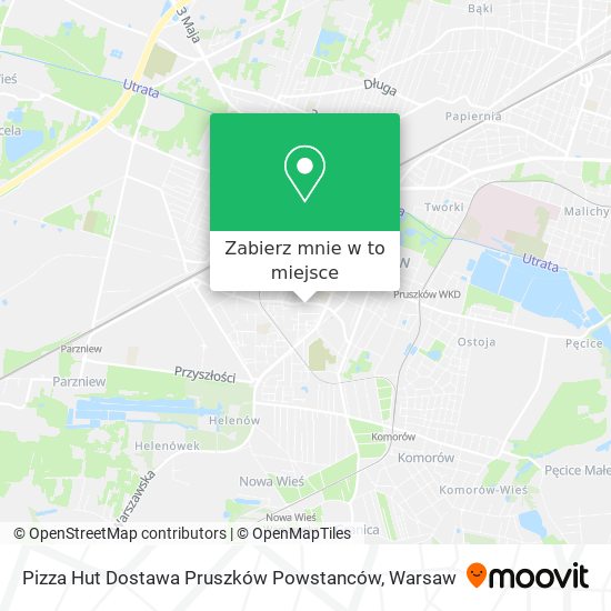 Mapa Pizza Hut Dostawa Pruszków Powstanców