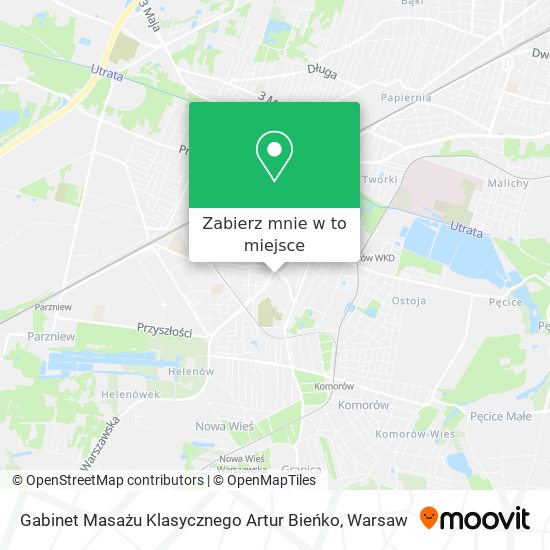 Mapa Gabinet Masażu Klasycznego Artur Bieńko