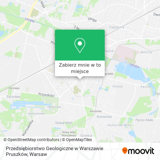 Mapa Przedsiębiorstwo Geologiczne w Warszawie Pruszków