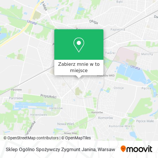 Mapa Sklep Ogólno Spożywczy Zygmunt Janina