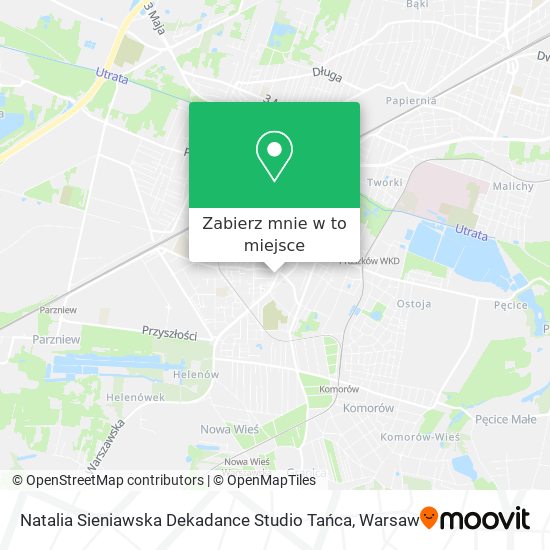 Mapa Natalia Sieniawska Dekadance Studio Tańca