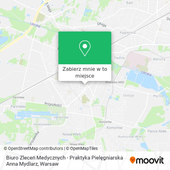 Mapa Biuro Zleceń Medycznych - Praktyka Pielęgniarska Anna Mydlarz