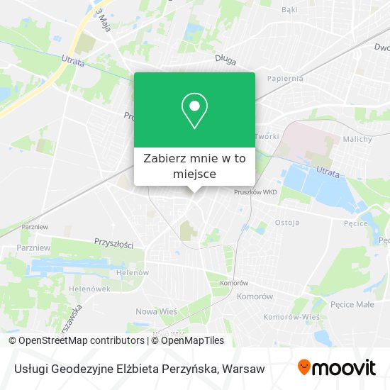 Mapa Usługi Geodezyjne Elżbieta Perzyńska