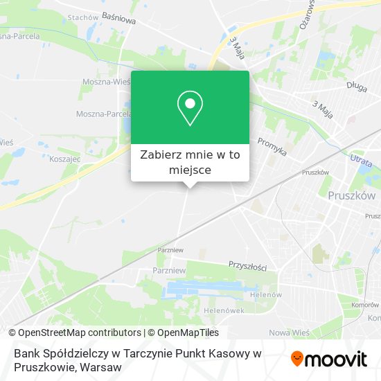 Mapa Bank Spółdzielczy w Tarczynie Punkt Kasowy w Pruszkowie