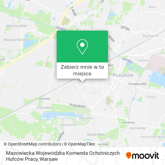 Mapa Mazowiecka Wojewódzka Komenda Ochotniczych Hufców Pracy