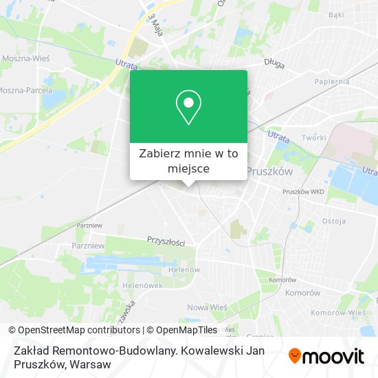 Mapa Zakład Remontowo-Budowlany. Kowalewski Jan Pruszków