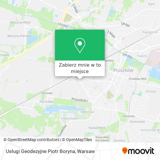 Mapa Usługi Geodezyjne Piotr Boryna