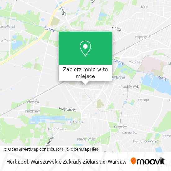 Mapa Herbapol. Warszawskie Zakłady Zielarskie