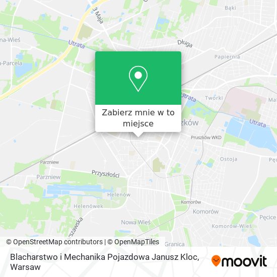 Mapa Blacharstwo i Mechanika Pojazdowa Janusz Kloc